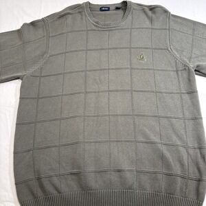 SWEATER‎ MENS XL  IZOD PULLOVER KHAKI Knitted Crewneck